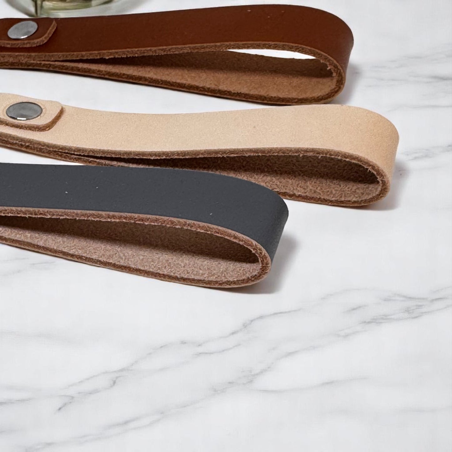 Personalized Leather Loop Keychain
