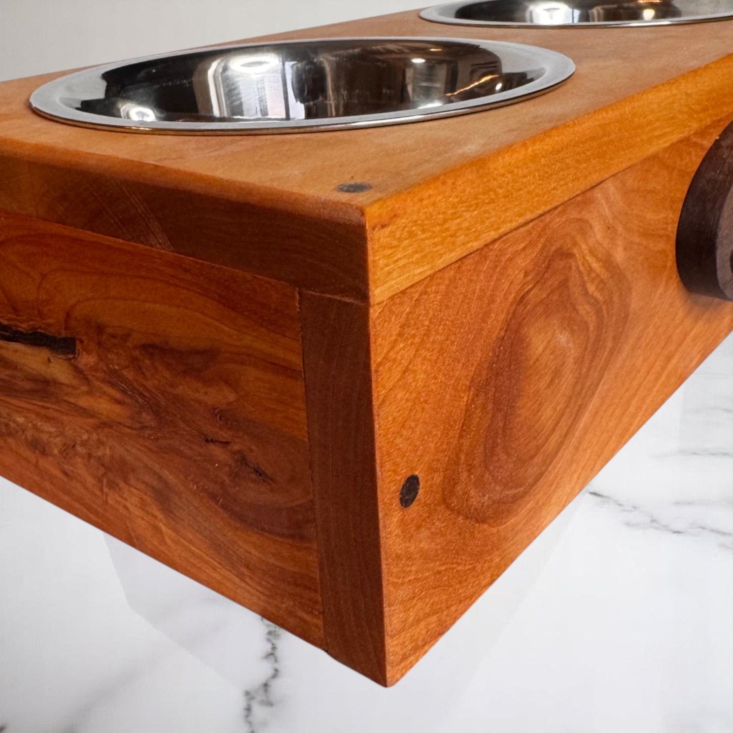 Personalized Wooden Pet Feeder