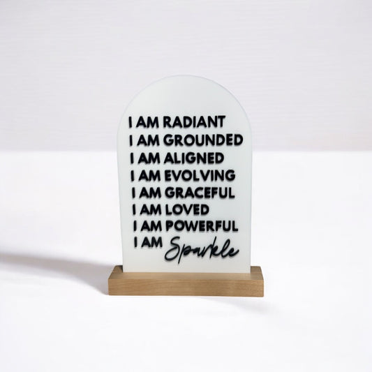 Acrylic Affirmation Sign