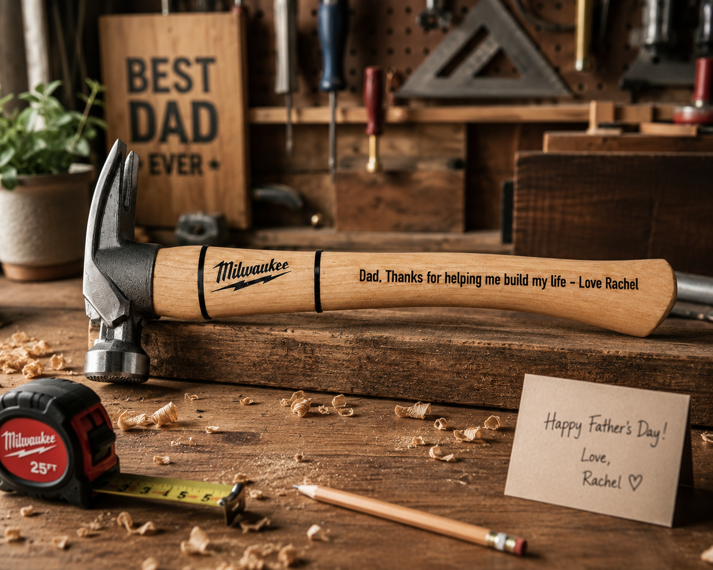 Custom Engraved Milwaukee® 19 oz Hickory Framing Hammer