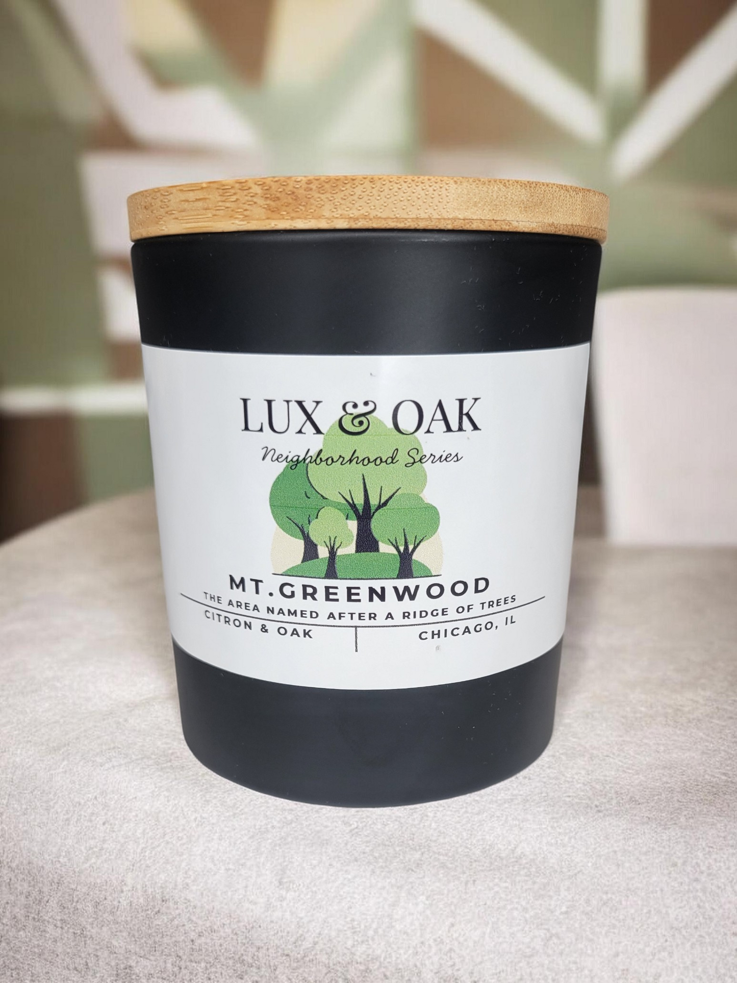 Mt. Greenwood/Citrus & Oak - Chicago Neighborhood Candle