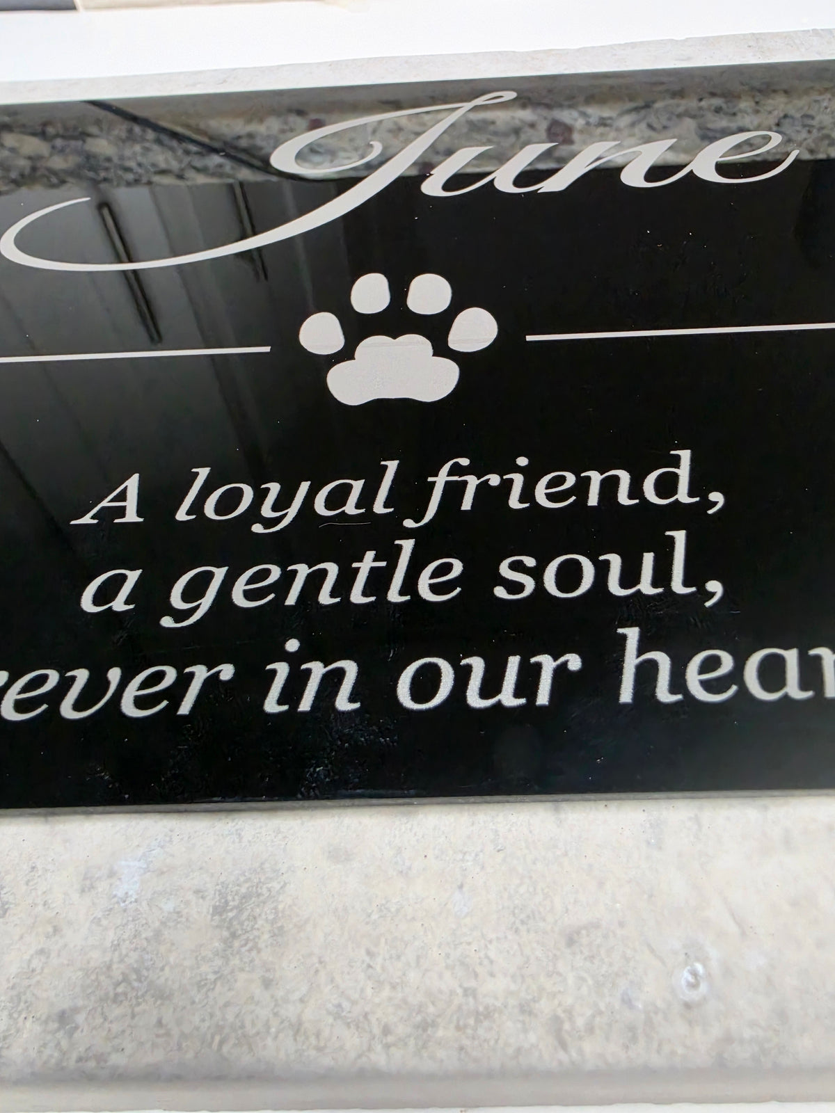 Personalized Pet Memorial Garden Stone | Engraved Pet Remembrance Marker