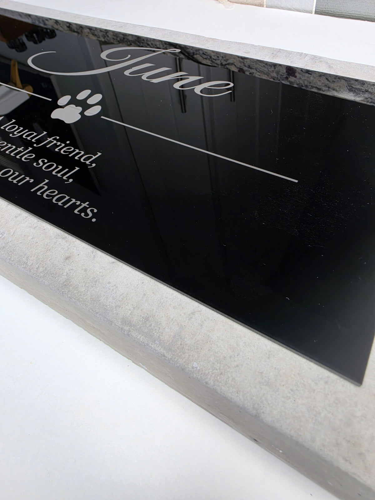Personalized Pet Memorial Garden Stone | Engraved Pet Remembrance Marker