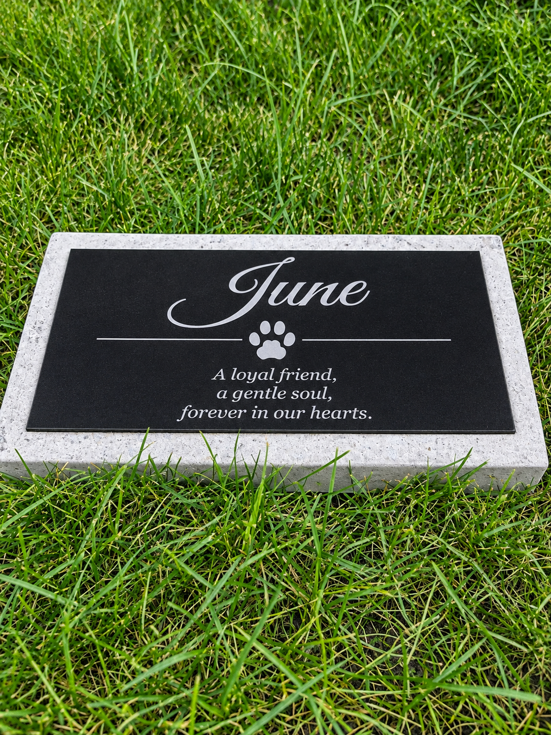 Personalized Pet Memorial Garden Stone | Engraved Pet Remembrance Marker