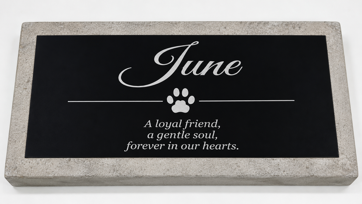 Personalized Pet Memorial Garden Stone | Engraved Pet Remembrance Marker