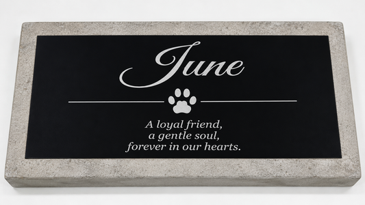 Personalized Pet Memorial Garden Stone | Engraved Pet Remembrance Marker