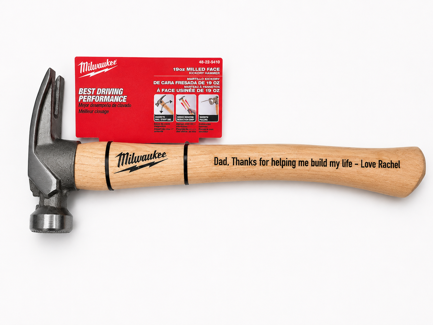 Custom Engraved Milwaukee® 19 oz Hickory Framing Hammer